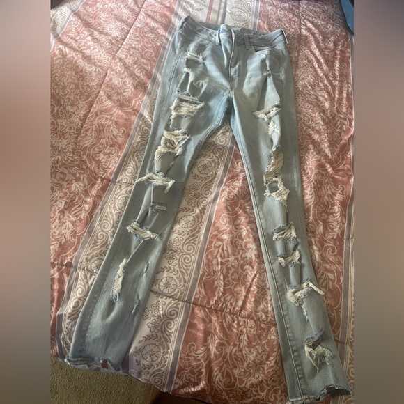 New American Eagle destroyed jeans high waited Jeans - Picture 1 of 2